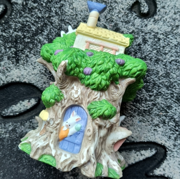 Whimsical Bunny Treehouse Figurine - Picture 5 of 14